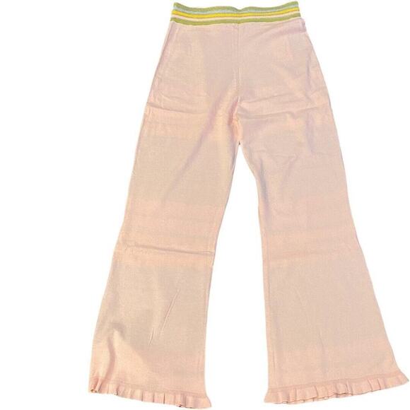 LoveShackFancy Kaiden Cotton Linen Blend Pants Pastel Rainbow Sz S NWT - Picture 4 of 8